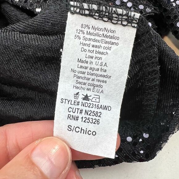 Windsor Women's Sleeveless Sequin Asymmetrical Bodycon Mini Dress Black Small - Picture 10 of 12